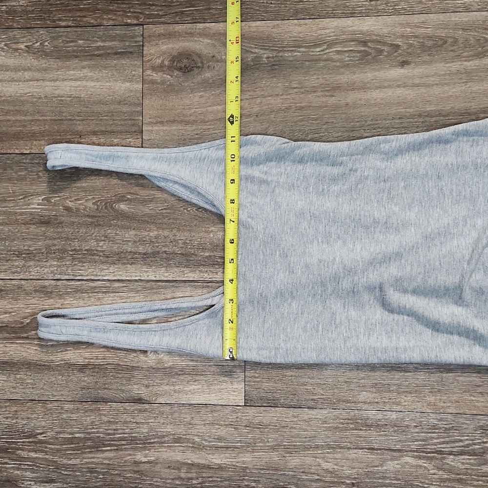 Athleta S Knit Criss Cross Tunic Tank Top- Gray Size Medium - Picture 5 of 9